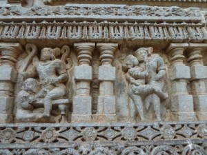 Raunchier images that adorn certain sections of the temple exterior
